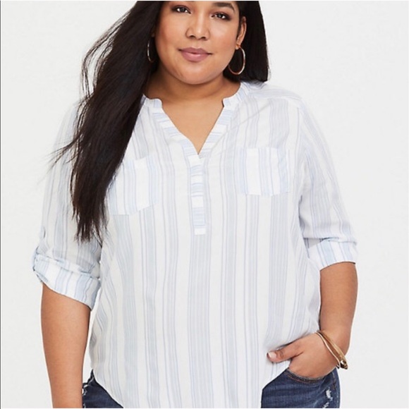 torrid Tops - Torrid Harper Chambray Top Large (0x)